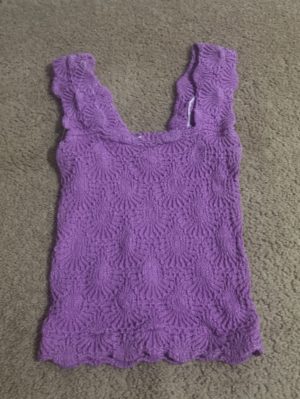 Free People Lavender Textured Tank